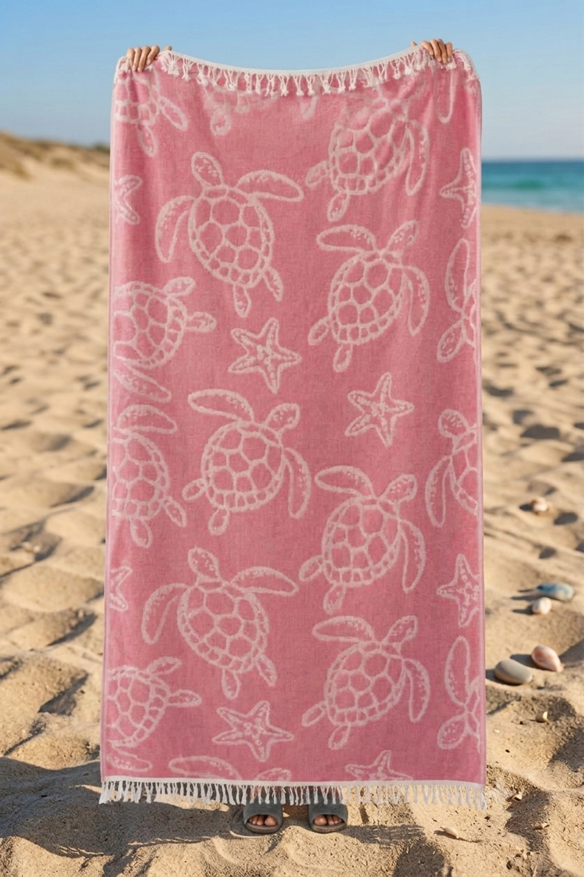 Turtle star Beach Towel