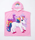 Enchanted Rainbow Unicorn Hooded Towel Poncho