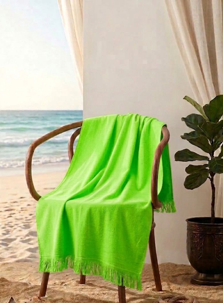 Lime Oasis Beach Towel