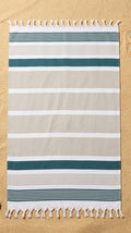 stripes green coastal towel