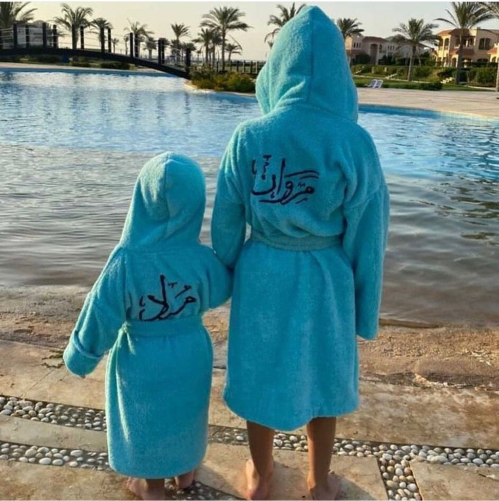 Kids Embroidered Bathrobes