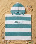 Striped Hooded Beach Poncho
